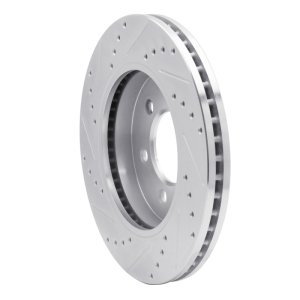 Ford F-150 Brake Rotor (1) - Front Right - R1 Concepts - Drilled & Slotted - Silver - `04-`08